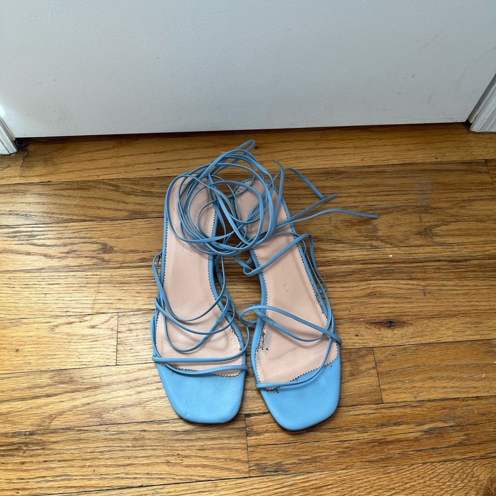 Jcrew blue lace up sandal size 10